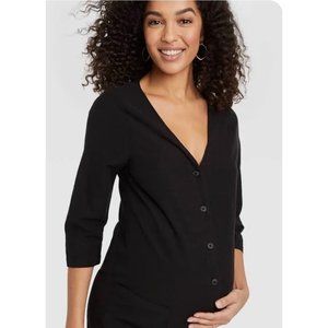 The nines BY HATCH 3/4 Sleeve Button Up Jumpsuit Romper XL